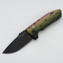 Pro-Tech SBR Short Bladed Rockeye Unique Micarta Handle & DLC S35 Blade One of a Kind