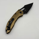 Factory Blem Microtech Borka Stitch Auto w/ Tan Handles & Partial Serrated M390 169-2TA