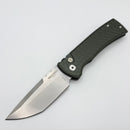 Chaves Pro-Tech Redencion 229 Auto w/ Green Tread Handle & Mosaic Button w/ Stonewash Tanto S35VN