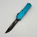 Pre-Owned Microtech Knives Mini Hera Black Recurve M390MK w/ Turquoise Handle 1705M-1TQ