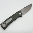 Chaves Pro-Tech Redencion 229 Auto w/ Green Tread Handle & Mosaic Button w/ Stonewash Tanto S35VN