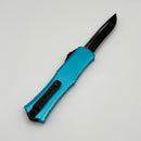 Pre-Owned Microtech Knives Mini Hera Black Recurve M390MK w/ Turquoise Handle 1705M-1TQ