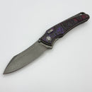 Pre-Owned Hawk Designs Talon w/ Purple Haze Fat Carbon Overlay Handles ZirBlast/Tumbled & M390