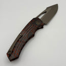 Pre-Owned Heretic Knives Pariah M/A Button Lock Blood Red Camo Carbon Handles w/ Bronze MagnaCut H046-7A-RD/CC