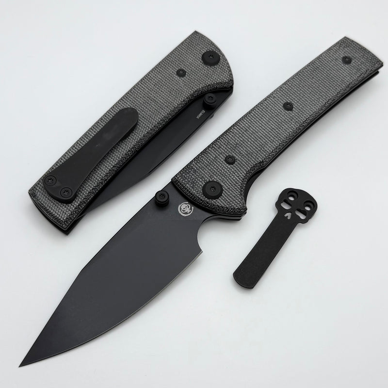 Chaves Knives Scapegoat 229 w/ Black Micarta & Black Spear Point Elmax - Blue Label