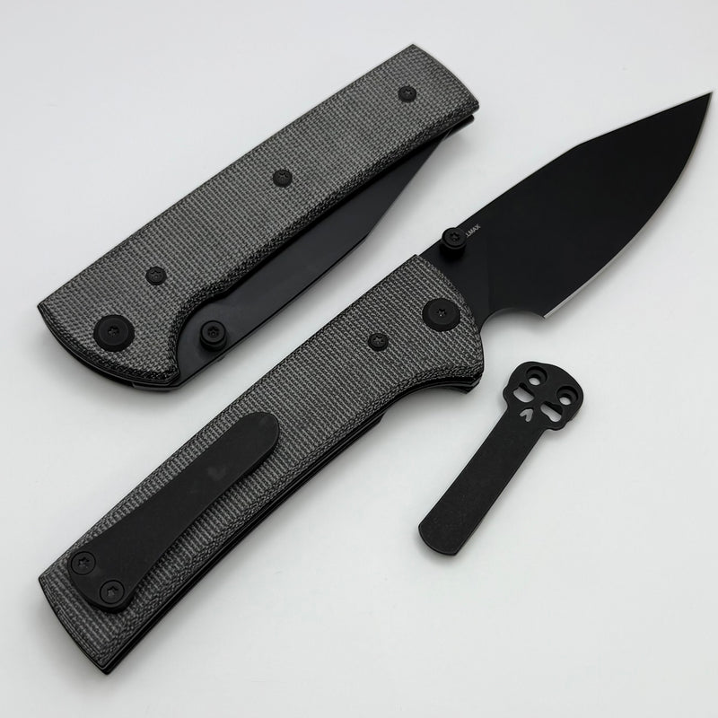 Chaves Knives Scapegoat 229 w/ Black Micarta & Black Spear Point Elmax - Blue Label