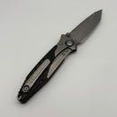 Pre-Owned Microtech Knives Socom Bravo Mini Tanto Bead Blast Standard w/ Blue Ti Pivot Collars & Carbon Fiber Scales 261M-7CFTI