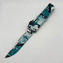 Pre-Owned Microtech Knives Combat Troodon Gen III S/E Turquoise/White-Black Splatter Signature Series 1143-1TQWHBKSPLS