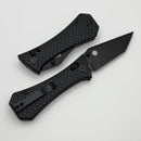 Aux Mfg Coffin Crossbar w/ Black Aluminum Handles & Black PVD Tanto 14C28N Blade
