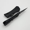 Aux Mfg Coffin Crossbar w/ Black Aluminum Handles & Black PVD Tanto 14C28N Blade