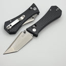 Aux Mfg Coffin Crossbar w/ Gray Aluminum Handles & Satin Tanto 14C28N Blade