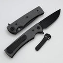 Chaves Knives Liberation Street Flipper w/ Black Micarta & Black Drop Point Elmax - Blue Label