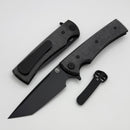 Chaves Knives Liberation Street Flipper w/ Black Micarta & Black Tanto Elmax - Blue Label