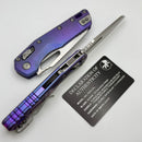 Microtech Marfione Select MSI RAM LOK Purple Haze Titanium Handles w/ Purple Accents & Stonewash M390MK 210-10MS5