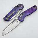 Microtech Marfione Select MSI RAM LOK Purple Haze Frag Titanium Handles w/ Purple Accents & Stonewash M390MK 210-10FRMS5