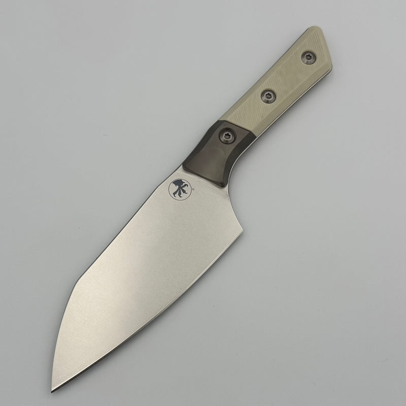 Microtech Santoku 6" Ivory G-10/ Ti Handle w/ Stonewash M390MK 3200B-10IV