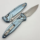 Marfione Select Microtech Socom Delta Ram-Lok w/ Ice Blue Titanium Handles & Blue Accents w/ Spear Point Stonewash M390MK 159RL-10SMS7