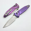 Marfione Select Microtech Socom Delta Ram-Lok w/ Purple Haze Titanium Handles & Purple Accents w/ Spear Point Stonewash M390MK 159RL-10SMS6