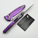 Marfione Select Microtech Socom Delta Ram-Lok w/ Purple Haze Titanium Handles & Purple Accents w/ Spear Point Stonewash M390MK 159RL-10SMS6