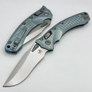 Microtech Marfione Select Amphibian RAM LOK Ice Blue Frag Titanium Handles & Stonewash M390MK & Blue Accents 137RL-10FRMS6