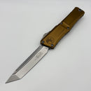 Grenade Blem Microtech Knives Combat Troodon Gen III Stonewash Tanto w/ Tan Handle 1144-10TA