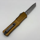 Grenade Blem Microtech Knives Combat Troodon Gen III Stonewash Tanto w/ Tan Handle 1144-10TA
