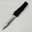 Grenade Blem Microtech Knives Combat Troodon Gen III Stonewash D/E Partial Serrated w/ Black Handle 1142-11
