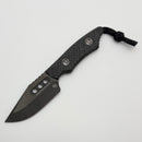 Heretic Kobold GITD Carbon Fiber Handles w/ DLC Bowie MagnaCut Fixed Blade H065-6A-GLOCF