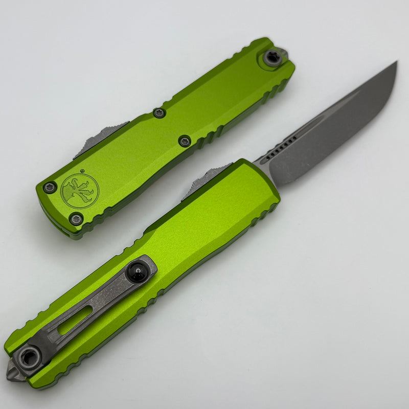 Microtech Ultratech Gen IV S/E Apocalyptic Standard w/ Neon Green Handle 11214-10APNG
