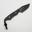 Heretic Kobold GITD Carbon Fiber Handles w/ DLC Bowie MagnaCut Fixed Blade H065-6A-GLOCF