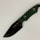 Heretic Kobold GITD Carbon Fiber Handles w/ DLC Bowie MagnaCut Fixed Blade H065-6A-GLOCF