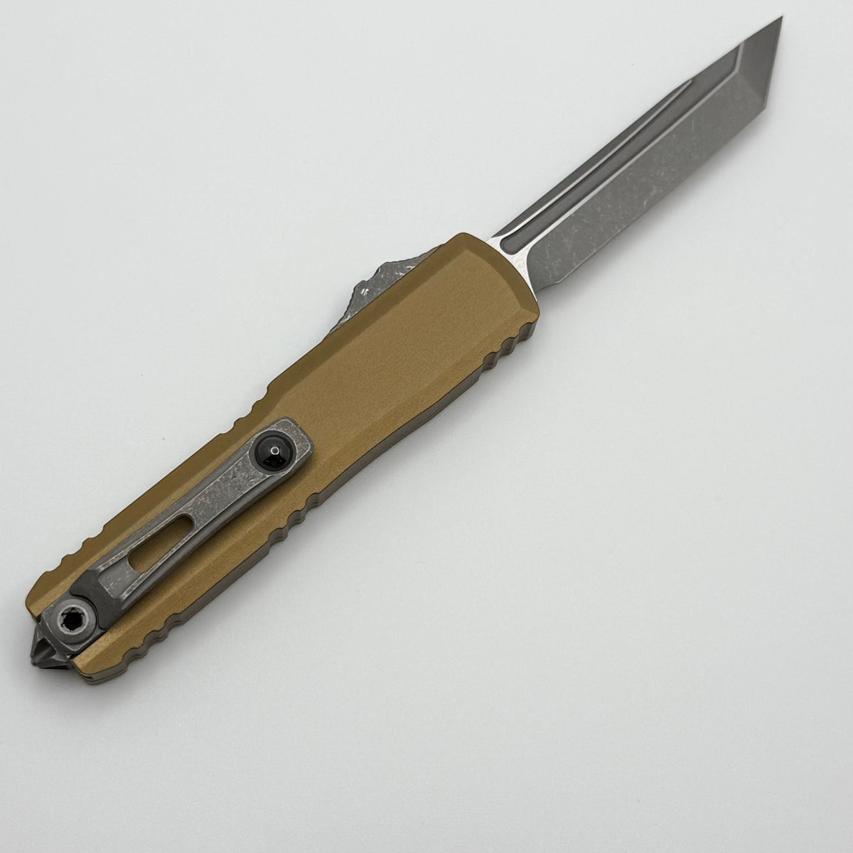 Microtech UTX-70 Gen IV w/ Tan Handle & Apocalyptic T/E M390MK 11494-1
