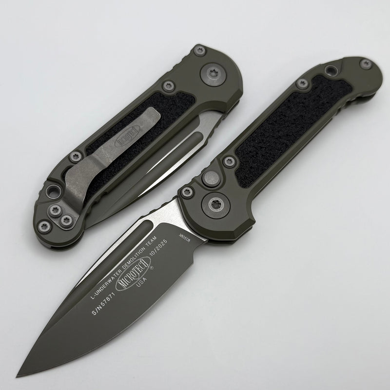 Microtech Knives LUDT Gen III Cerakote Moss Green Drop Point 1135-1MG-C21Z13