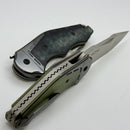 Yan Knives GTC Cabot - Paper Micarta & Zirconium Handles w/ S90V Compound Ground Blade