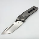 Poikilo Blade Task Cyberkuza S1 Stonewash Titanium Handles w/ Pearlescent Stonewash M398 Pattern B