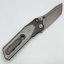 Poikilo Blade Task Cyberkuza S1 Stonewash Titanium Handles w/ Pearlescent Stonewash M398 Pattern B