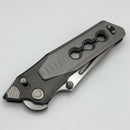 Poikilo Blade Task Cyberkuza S1 Stonewash Titanium Handles w/ Pearlescent Stonewash M398 Pattern B