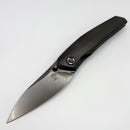 Poikilo Blade Vk-Zen Midtech Blackened Crystal Titanium Handles & DLC Mirror Stonewash M398