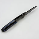 Poikilo Blade Vk-Zen Midtech Blackened Crystal Titanium Handles & DLC Mirror Stonewash M398