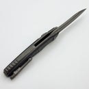 Hawk Designs Talon w/ TechnoCarbo Blue Overlay Tumbled Handles & Tumbled M390