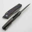 Hawk Designs Talon w/ TechnoCarbo Purple Overlay w/ Tumbled Handles & Tumbled M390
