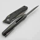 Hawk Designs Talon w/ TechnoCarbo Green Overlay w/ Tumbled Handles & Tumbled M390