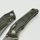 Hawk Designs Talon w/ TechnoCarbo Green Overlay w/ Tumbled Handles & Tumbled M390
