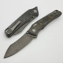 Hawk Designs Talon w/ Gulf Carbon Overlay w/ Tumbled Handles & Tumbled M390
