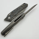 Hawk Designs Talon w/ Gulf Carbon Overlay w/ Tumbled Handles & Tumbled M390