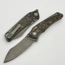 Hawk Designs Talon w/ Gold Camo Carbon Overlay w/ Tumbled Handles & Tumbled M390