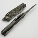 Hawk Designs Talon w/ Gold Camo Carbon Overlay w/ Tumbled Handles & Tumbled M390