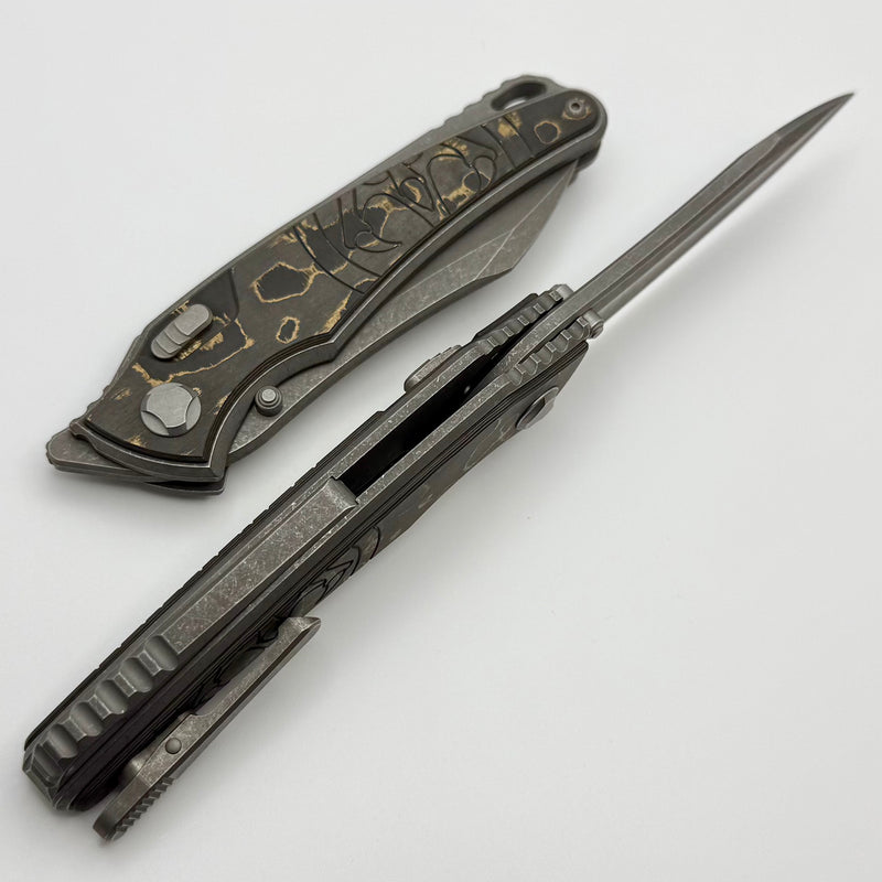 Hawk Designs Talon w/ Gold Camo Carbon Overlay w/ Tumbled Handles & Tu