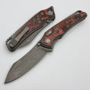 Hawk Designs Talon w/ Lava Flow Carbon Overlay w/ Tumbled Handles & Tumbled M390