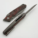 Hawk Designs Talon w/ Lava Flow Carbon Overlay w/ Tumbled Handles & Tumbled M390